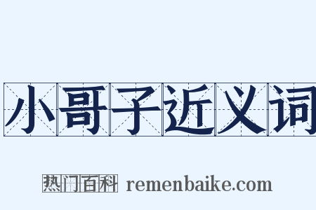 小哥子近义词是什么意思的图片